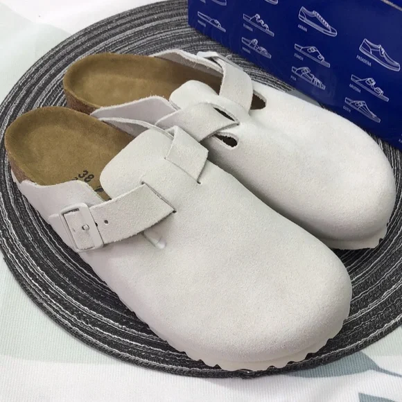 🔥 Women's Birkenstock Boston Narrow Fit Suede Shoes - Brand New with Tags - Picture 2 of 5